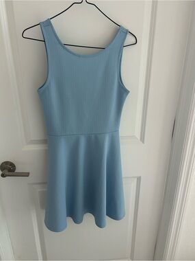 H&M Light Blue Sleeveless Skater Dress
